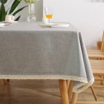 Oil-Proof Linen Tablecloth Gray