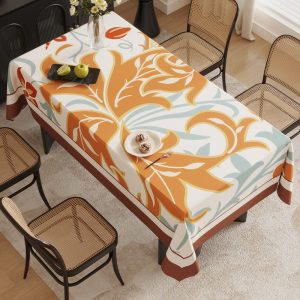 Oil-Resistant Leather Tablecloth