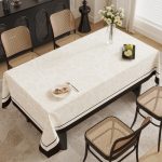 Oil-Proof Leather Tablecloth – Eco-Friendly, Waterproof & Wipeable Cover