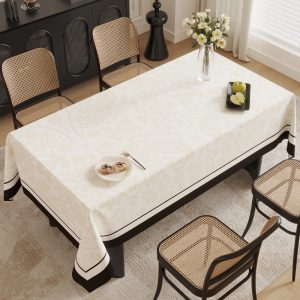 Oil-Proof Leather Tablecloth – Eco-Friendly, Waterproof & Wipeable Cover