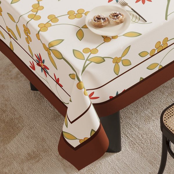 waterproof-leather-table-cover-oil-proof-durable-for-home-outdoor-kioscr - Image 3