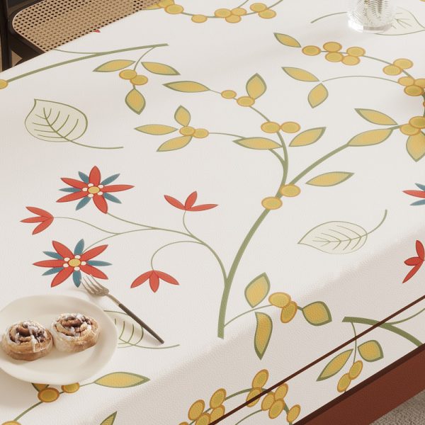 waterproof-leather-table-cover-oil-proof-durable-for-home-outdoor-kioscr - Image 4