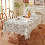 Boho-style cotton tablecloth for kitchen or dining room