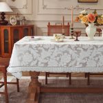 Romantic lace cotton tablecloth for elegant indoor dining