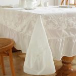 Vintage style embroidered cotton tablecloth for weddings and gatherings