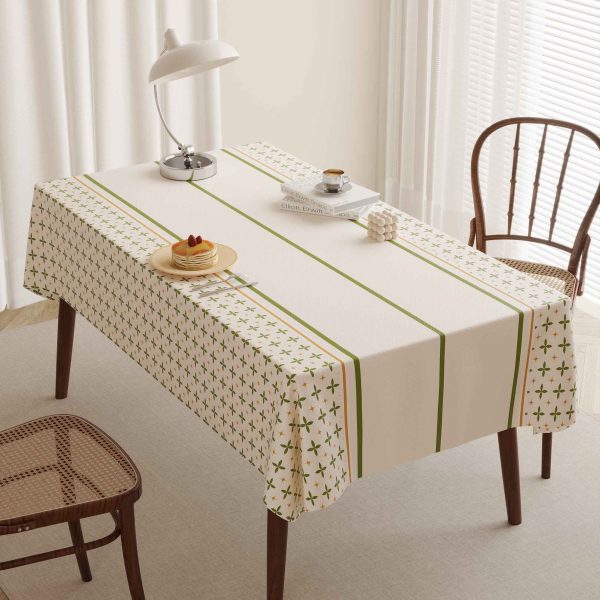 Elegant rectangle tablecloth with waterproof material and soft countryside aesthetic