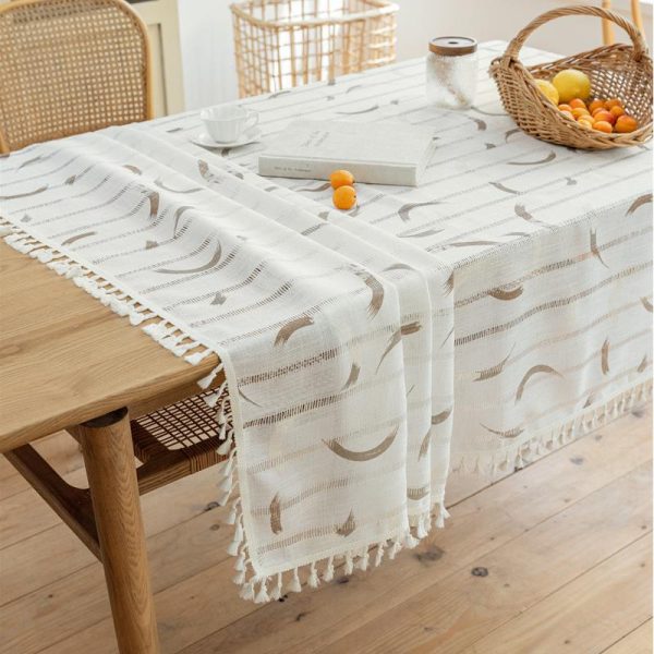 Polyester Tablecloth-Modern Stripe Linencloth - Image 4