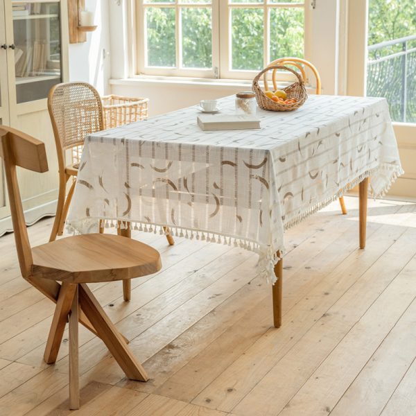 Polyester Tablecloth-Modern Stripe Linencloth