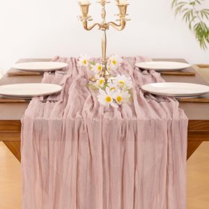 Bold hot pink table runners for party and event decoration