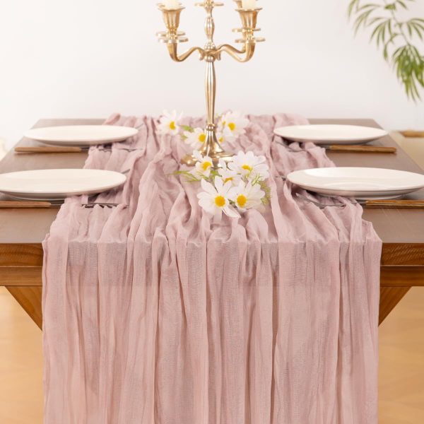 Bold hot pink table runners for party and event decoration